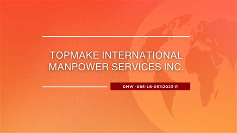 Topmake International Manpower Services .